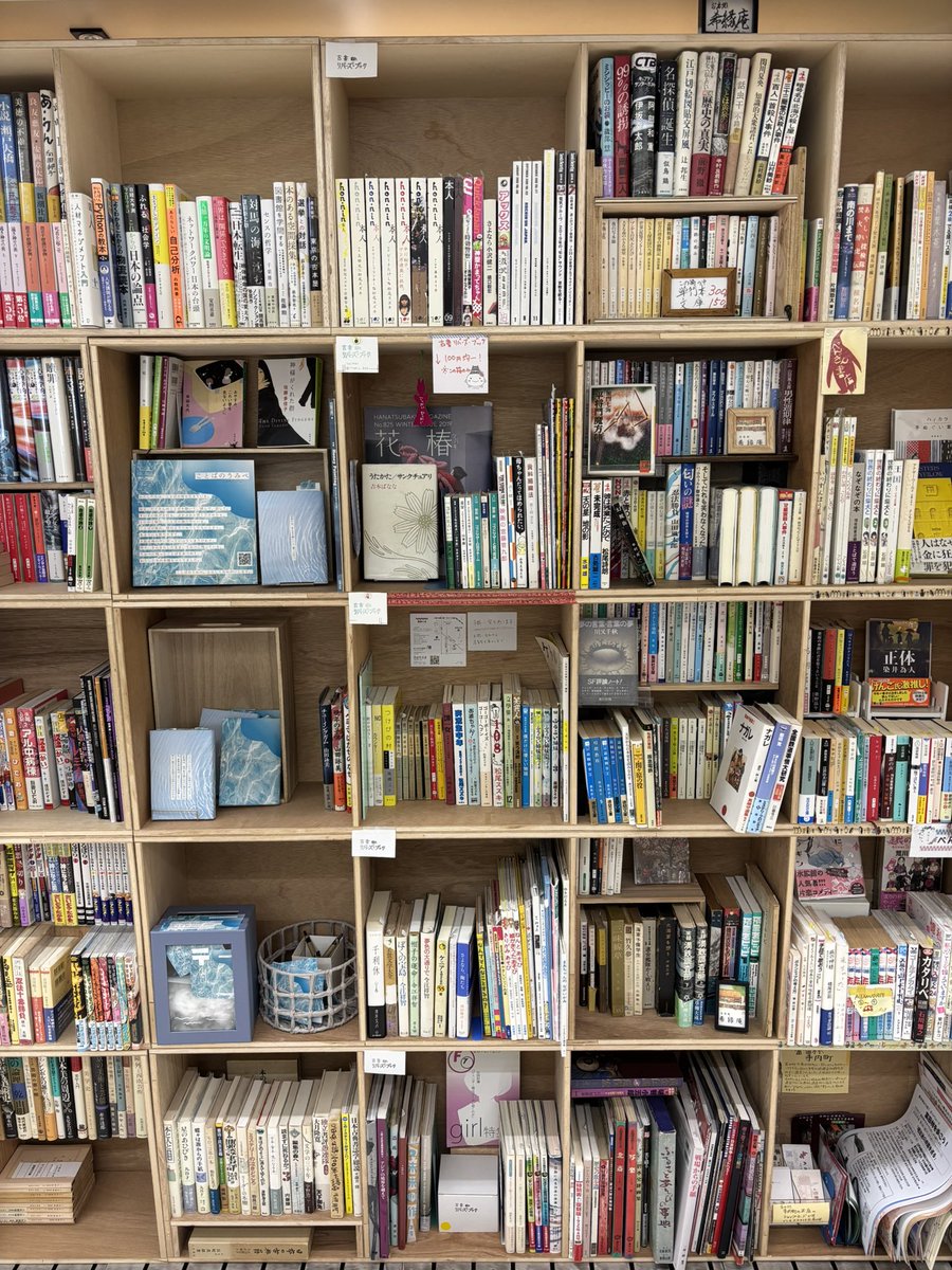 古書リバーズ・ブックさんが補充に来られました。
みつばち古書部は本日卒業されましたが、書肆七味に5箱で参加されています。