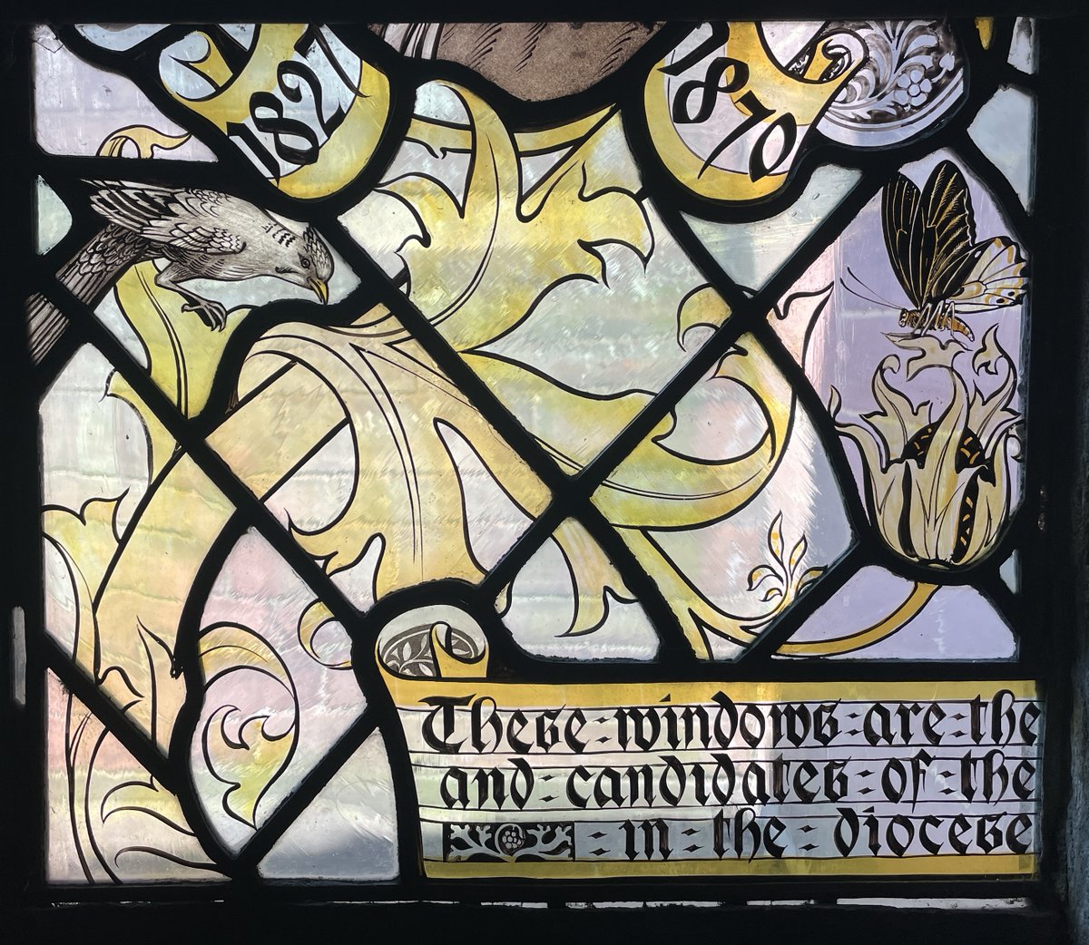 MeredithCatrin's tweet image. More from Liverpool again, and some of the wonderful details in the Lady Chapel windows by J W Brown and Whitefriars (this one's Anna Hinderer's). Bonus coolest place ever in a heatwave! #StainedGlassSunday @LivCathedral