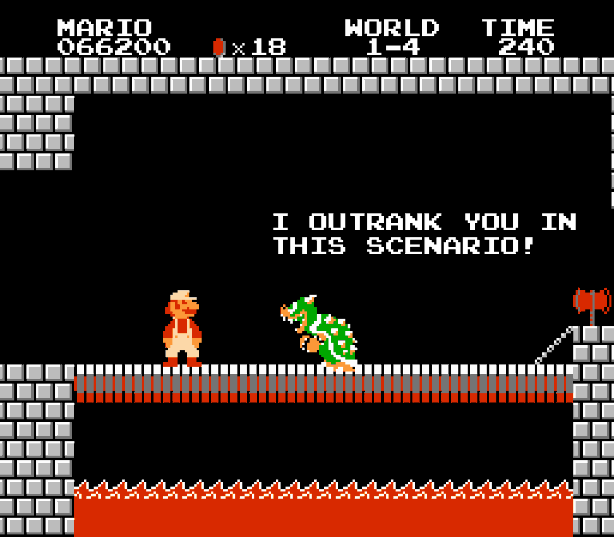 I love Super Mario Bros. 1, but I don't see enough people talking about how awkward and forced this line was