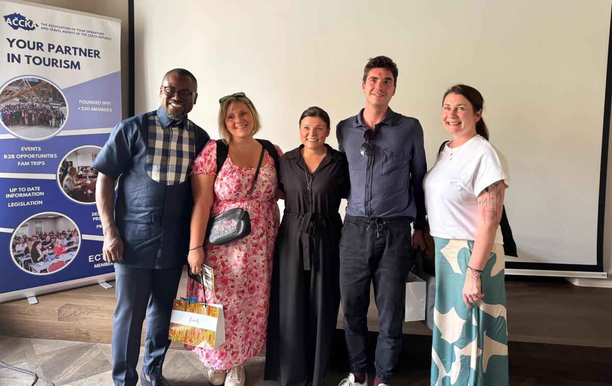 #VoyagesAfriq The tourism promotion event, held at Malostranská beseda Gastronomický provoz in Prague, brought together over 30 leading Czech tour operators, representatives from the Ministries of Foreign Affairs and Regional Development of the Czech Republic, members of ACCKA,