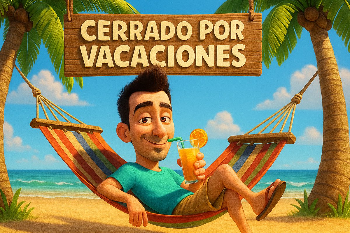 CMCloudOfficial's tweet image. 📸 Cerrado por vacaciones 🌴
Ya era hora de desconectar, ¿no? 😎
Nos vemos a la vuelta… o en la hamaca 🥥🍹
#Vacaciones #Desconexión #ModoOff #Playa #Relax #CerradoPorVacaciones