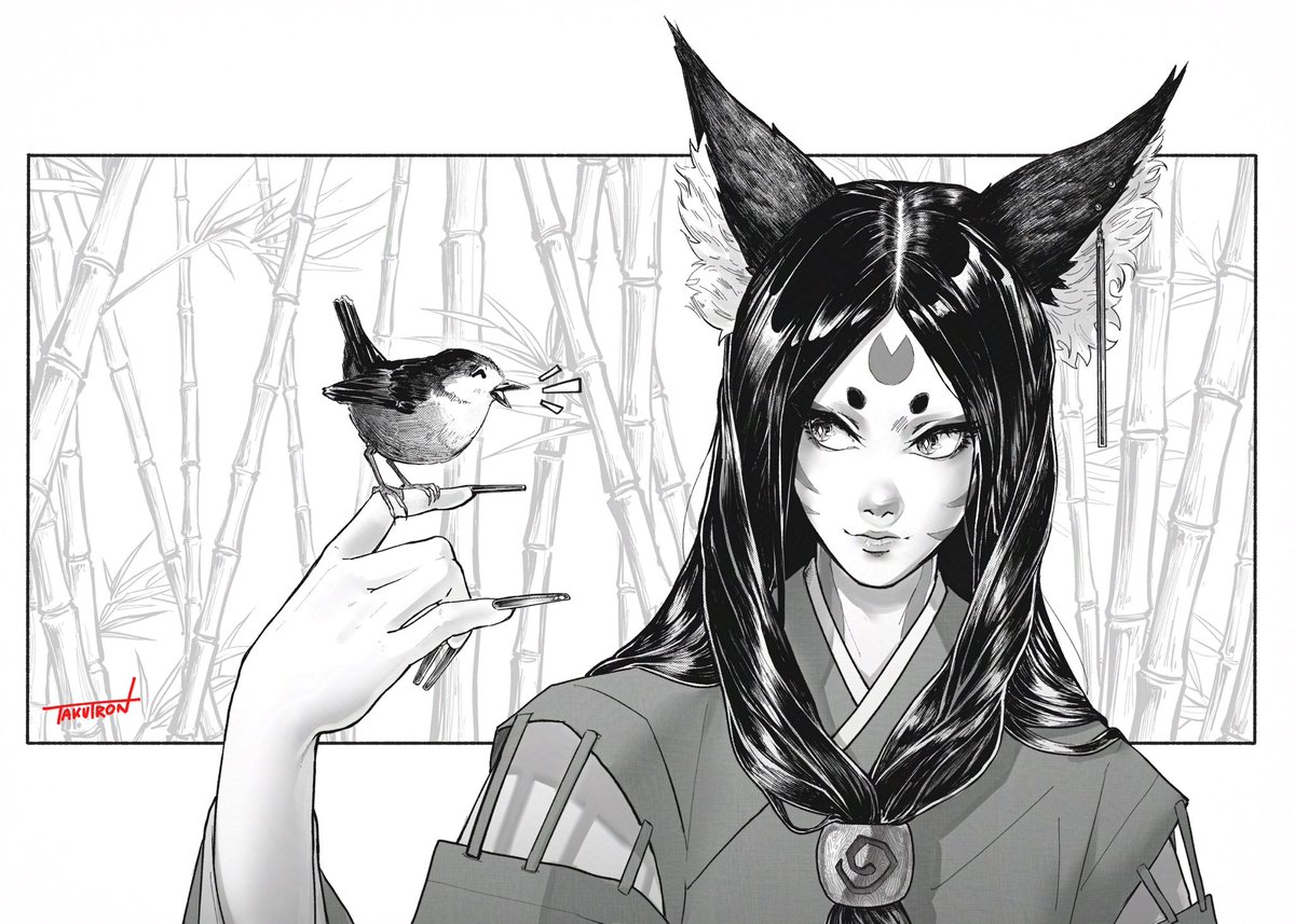 taku_tron's tweet image. OC || Atsuko 🦊
#kitsune #digitalart #lineart