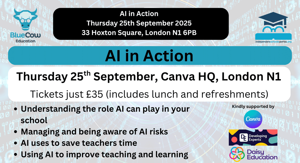Thank you to everyone who has come along to our paid online market research this year - we hope you've enjoyed the sessions! This week, we're promoting something a little different: If you're interested in the practical use cases of AI in your school, it'd be great to meet you in