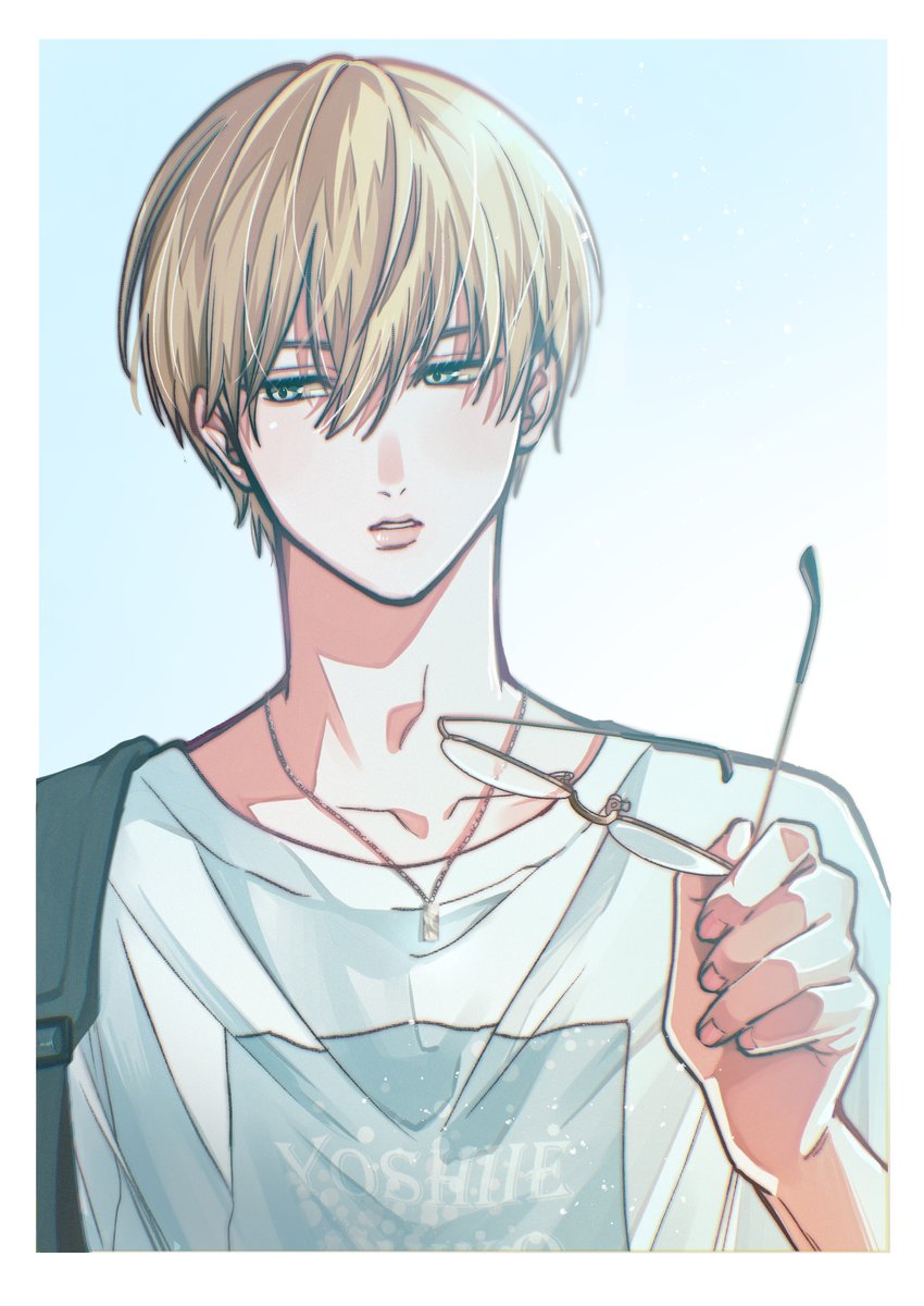 リクエスト④
「流し目する爽やか大学生男子」

#イラスト