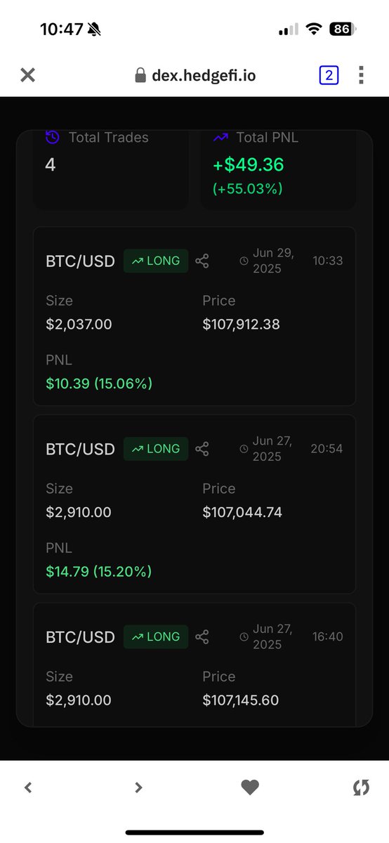 I’m testing with very small amounts, but the <a href="/hedgefieth/">HedgeFi</a> auto trading bot is working magnificently. Own 1m $hedge tokens and you have the option to set this up yourself