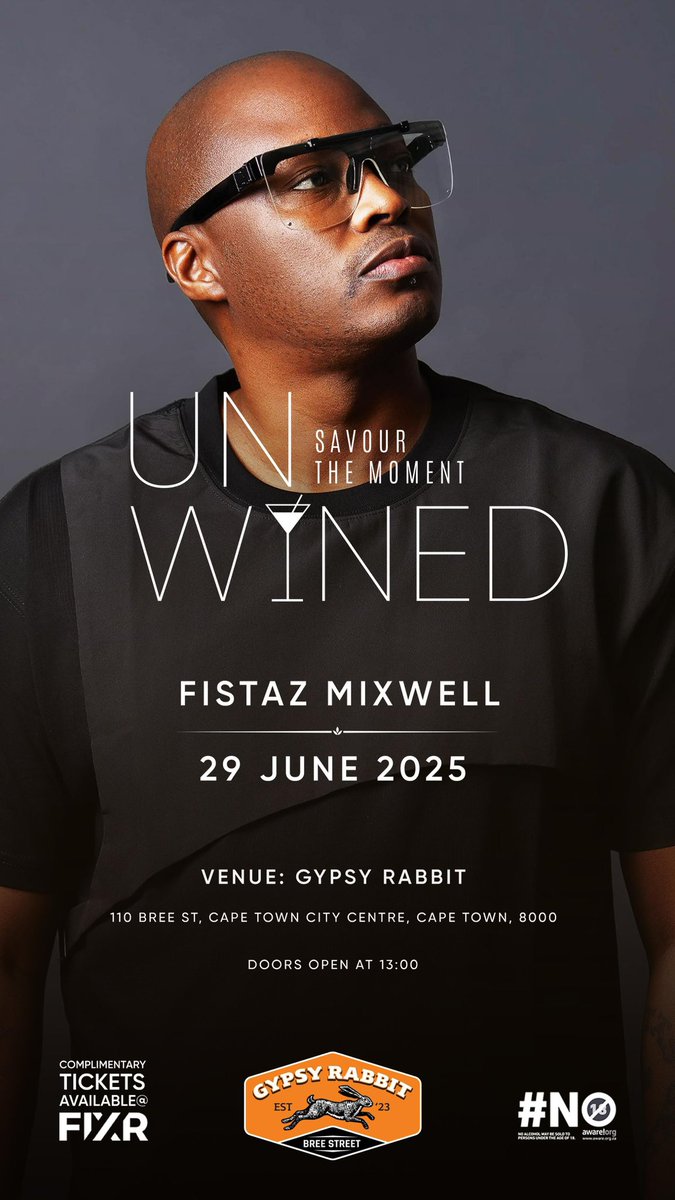Cape Town📍see you at UNWINED, Gypsy Rabbit tonight - Mixwell or die trying ❤️
