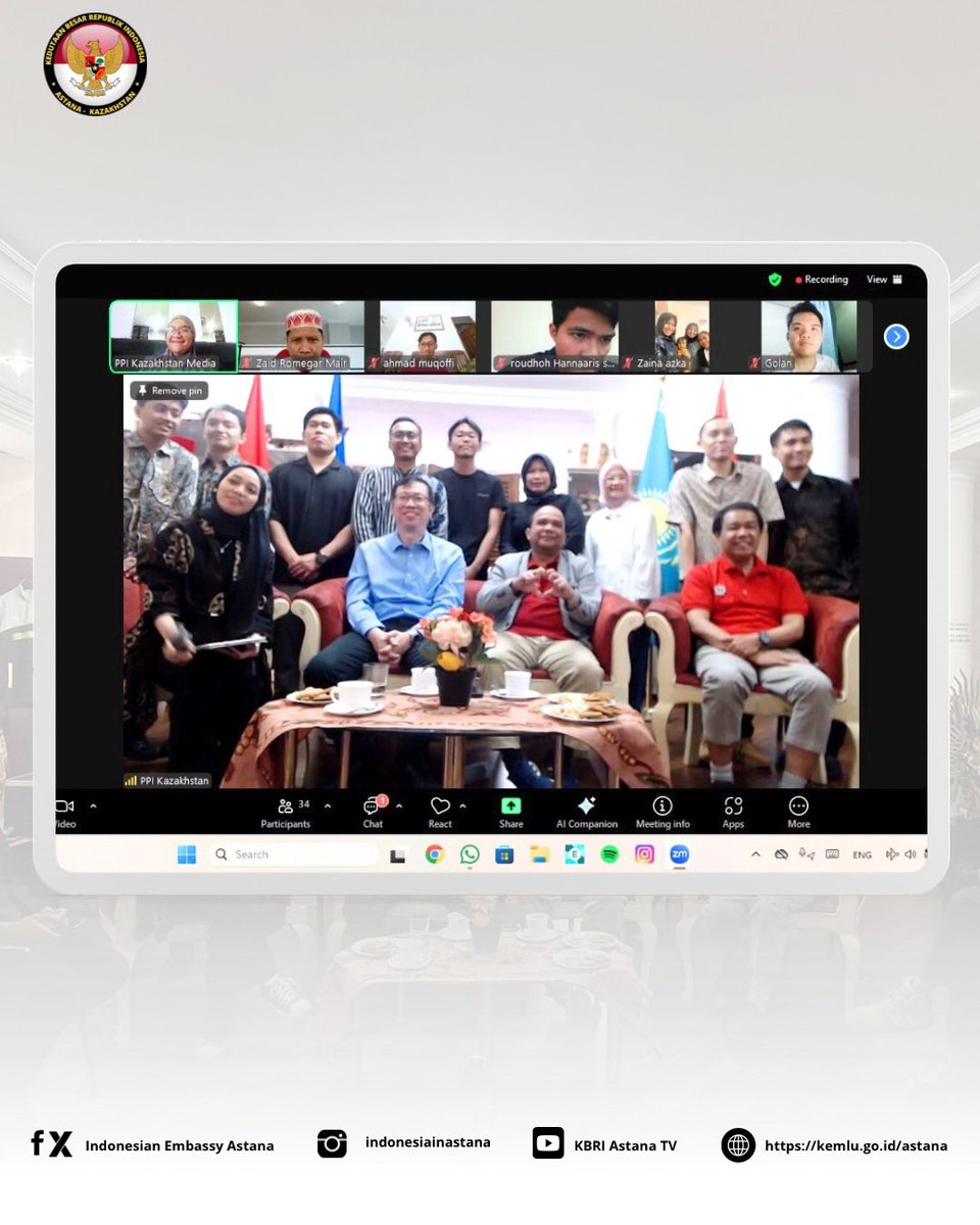 Kegiatan ini memberikan informasi dan inspirasi bagi calon mahasiswa internasional yang ingin melanjutkan studi di Kazakhstan, dengan menghadirkan pengalaman langsung Prof. Alfrendo Satyanaga, Associate Professor di Nazarbayev University dan para pelajar Indonesia di Kazakhstan.
