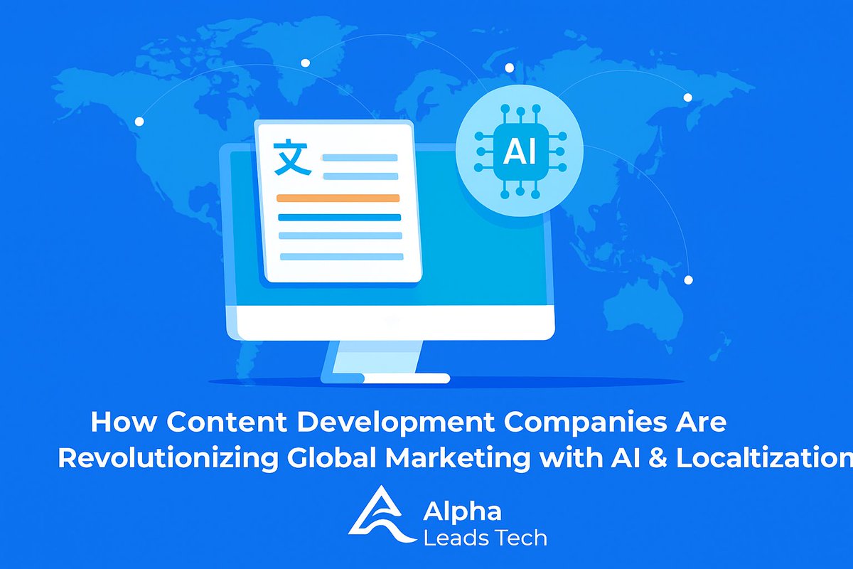 alphaleadstech's tweet image. How Content Development Companies Are Revolutionizing Global Marketing with AI &amp;amp; Localization

alphaleadstech.com/content-develo…

#ContentCreationServices  #contentdevelopmentservices #contentdevelopmentagency #contentmarketingserviceproviders #ContentDevelopmentServicescompany