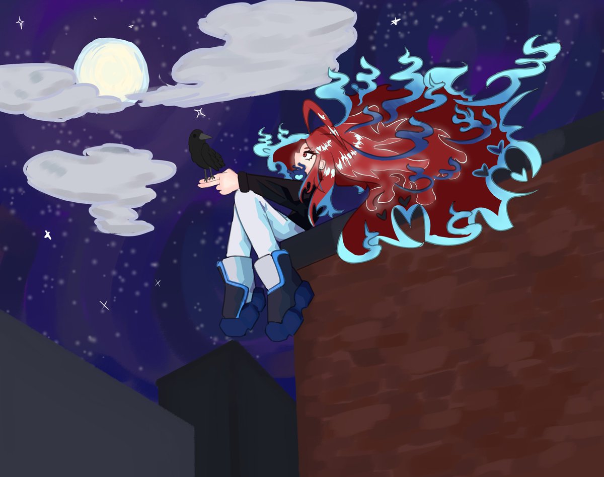 CChrysanthium's tweet image. I have no idea how to draw buildings and birds...
#BloodflameArt