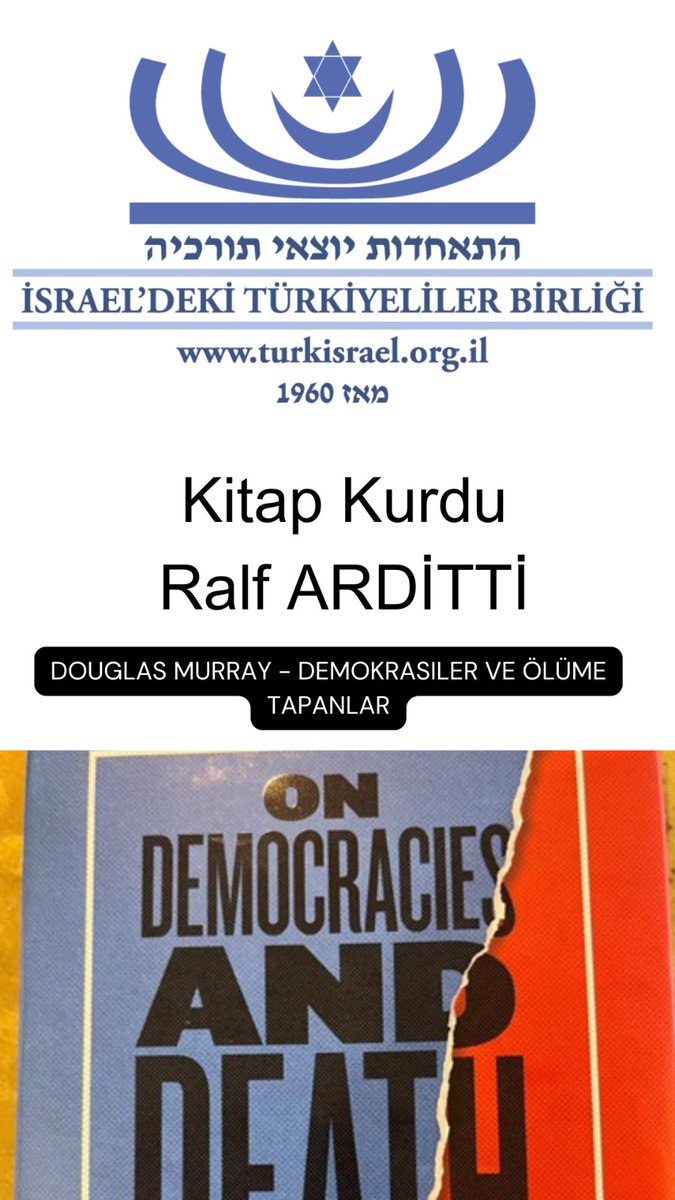 Demokrasiler ve Ölüme Tapanlar
Tanır mısınız Douglas Murray’yi? İngiliz asıllı gazeteci ve yazar, Londra’da, şimdilerde yaşadığı New York’da, Sydney, Kiev veya Tel-Aviv’de sokaklarda gezdiğinde sık sık tebriklere, bazen de protestolara, mazhar olan ...
turkisrael.org.il/single-post/do…