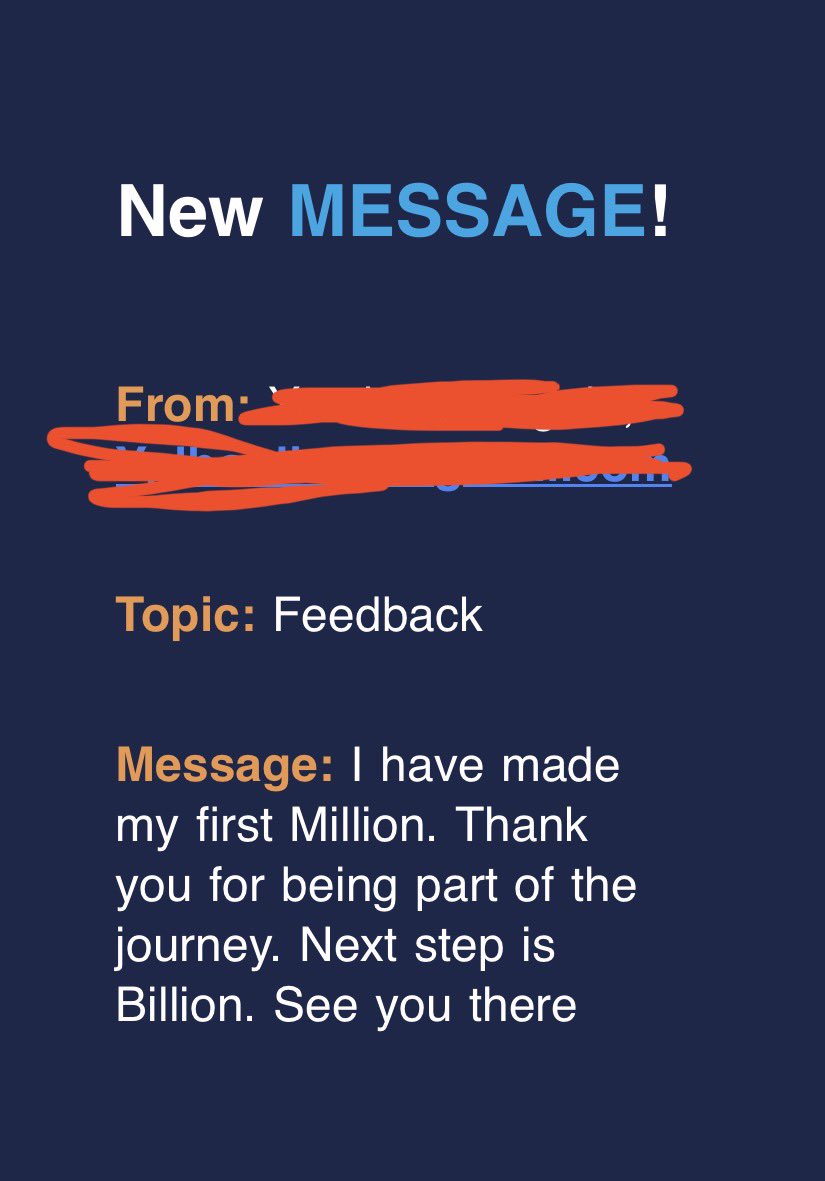 aluxcom's tweet image. In the alux.app we have this millionaire milestone.
(We’re on track to create 1000 new millionaires)
Once you make your first million, we add you to the list!