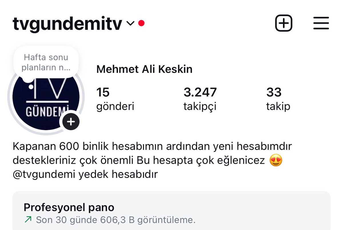 Günaydın maalesef hesabımın bugün haksız yere kapatılışının 6.günü bugüne kadar doğrumla yanlışımla kendi düşüncelerimle sosyal medyada varolmaya çalıştım elbet yanlışlarım benimde olmuştur ama aynı duruma düşen herkese destek olduğumu düşünüyorum şimdi sayfası olan çoğu