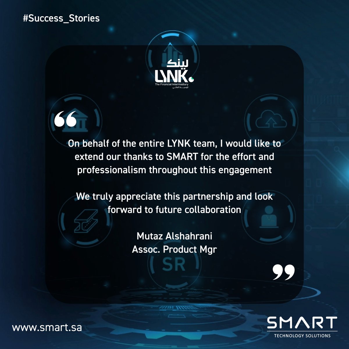 Smart Technology Solutions (@smarttechsa) on Twitter photo نفخر بأن نكون جزءا من نجاح الشركات والمنشآت ونسعى دائما لتقديم الأفضل.
ونقدم شكرنا لعميلنا <a href="/LynkSaudi/">LYNK | لينكـ</a> لثقتهم وفريق الأمن السيبراني على جهودهم
#قصص_النجاح #سمارت #امن_سيبراني نفخر بأن نكون جزءا من نجاح الشركات والمنشآت ونسعى دائما لتقديم الأفضل.
ونقدم شكرنا لعميلنا <a href="/LynkSaudi/">LYNK | لينكـ</a> لثقتهم وفريق الأمن السيبراني على جهودهم
#قصص_النجاح #سمارت #امن_سيبراني
