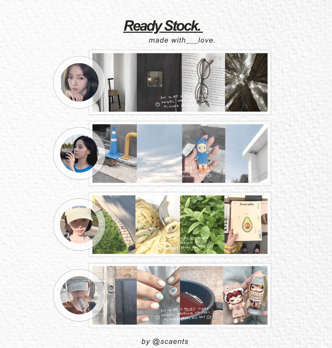 scaents's tweet image. hai… help repost? thank you. ✋🏻

aku ada layout moodboard ready stock (scroll for more) dengan harga 5000 each bisa dijemput sekarang via dm! get ava png only. 🥗🪿

#zonauang