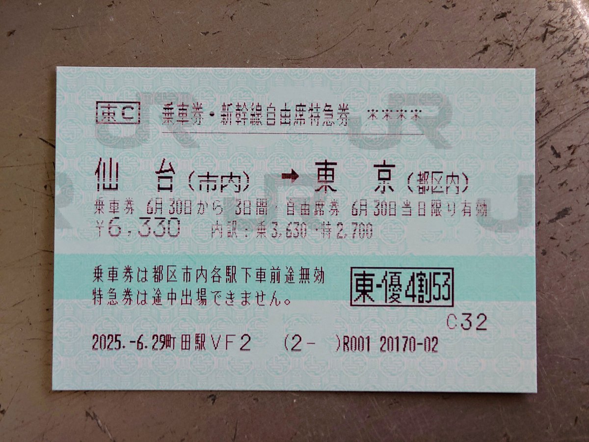 このきっぷで途中下車できる…よね…？
（特急券は無効になるけど）