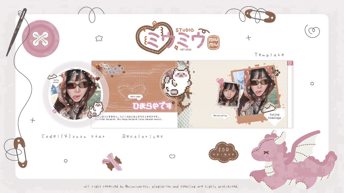 2nmiu's tweet image. 𓇬𓂃ྀི ⤳ heLp retweet, thank u! ⍝ ⸝⸝ ⍝ ྀི

aloo 💬 miu masih punya 4 template layout moodie pukul rata 100k/ea aja nih nih ദ്ദി ᓀ⩊ᓂマ selebihnya boleh cek ALT ia— terimakasi banyakk 🤍🧁

[ #zonauang #zonaba ] 3