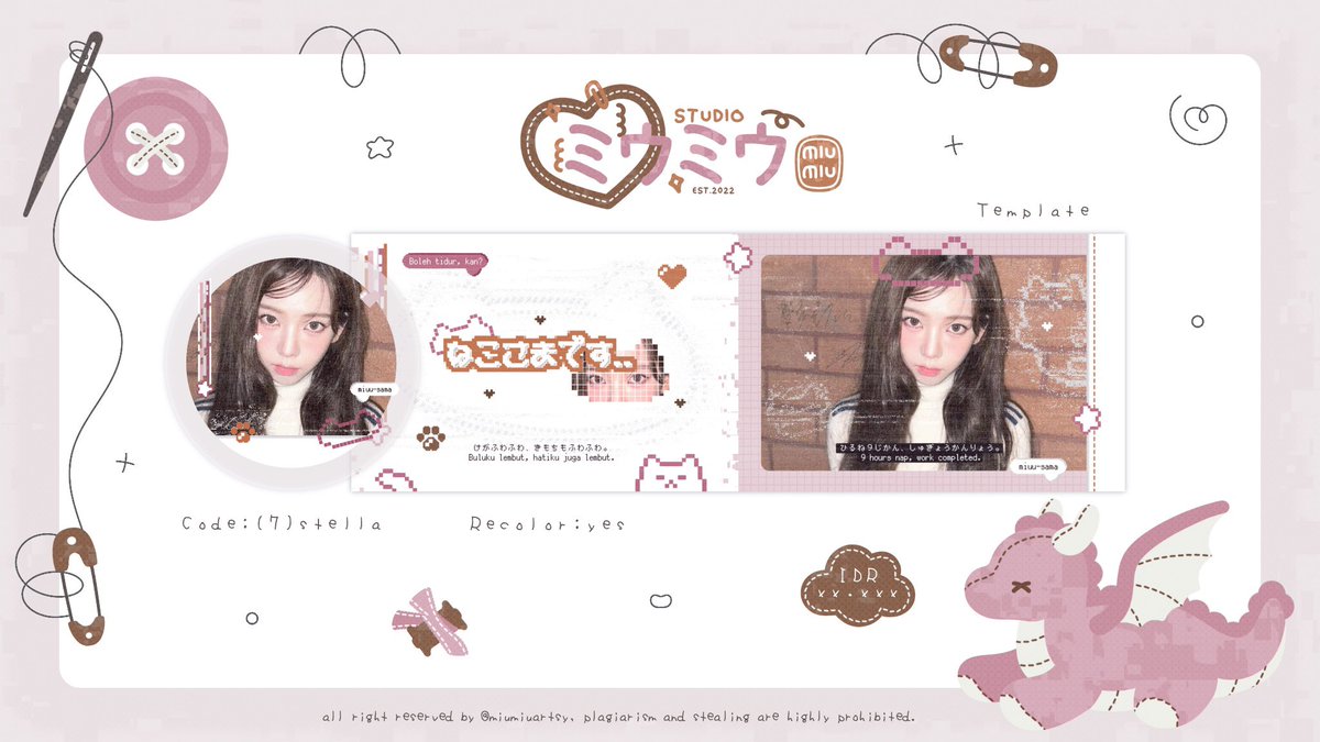 2nmiu's tweet image. 𓇬𓂃ྀི ⤳ heLp retweet, thank u! ⍝ ⸝⸝ ⍝ ྀི

aloo 💬 miu masih punya 4 template layout moodie pukul rata 100k/ea aja nih nih ദ്ദി ᓀ⩊ᓂマ selebihnya boleh cek ALT ia— terimakasi banyakk 🤍🧁

[ #zonauang #zonaba ] 3