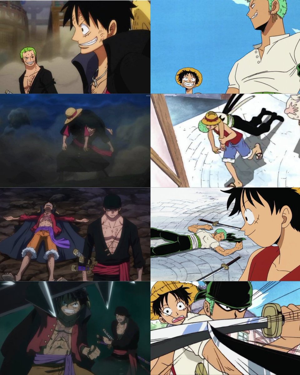 Daisydear191141's tweet image. Luffy and Zoro in Onigashima reminds me of them back in East Blue but they just exchanged places