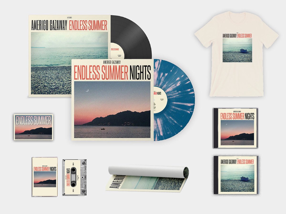 🎉 5 years since ‘Endless Summer Nights’ dropped!

To celebrate, I’m releasing a few signed collector’s bundles – vinyl, CD, cassette, tee, poster + more. Only 5 left! 🚨
Free shipping worldwide thru July 3rd: amerigomusic.com/product-catego…