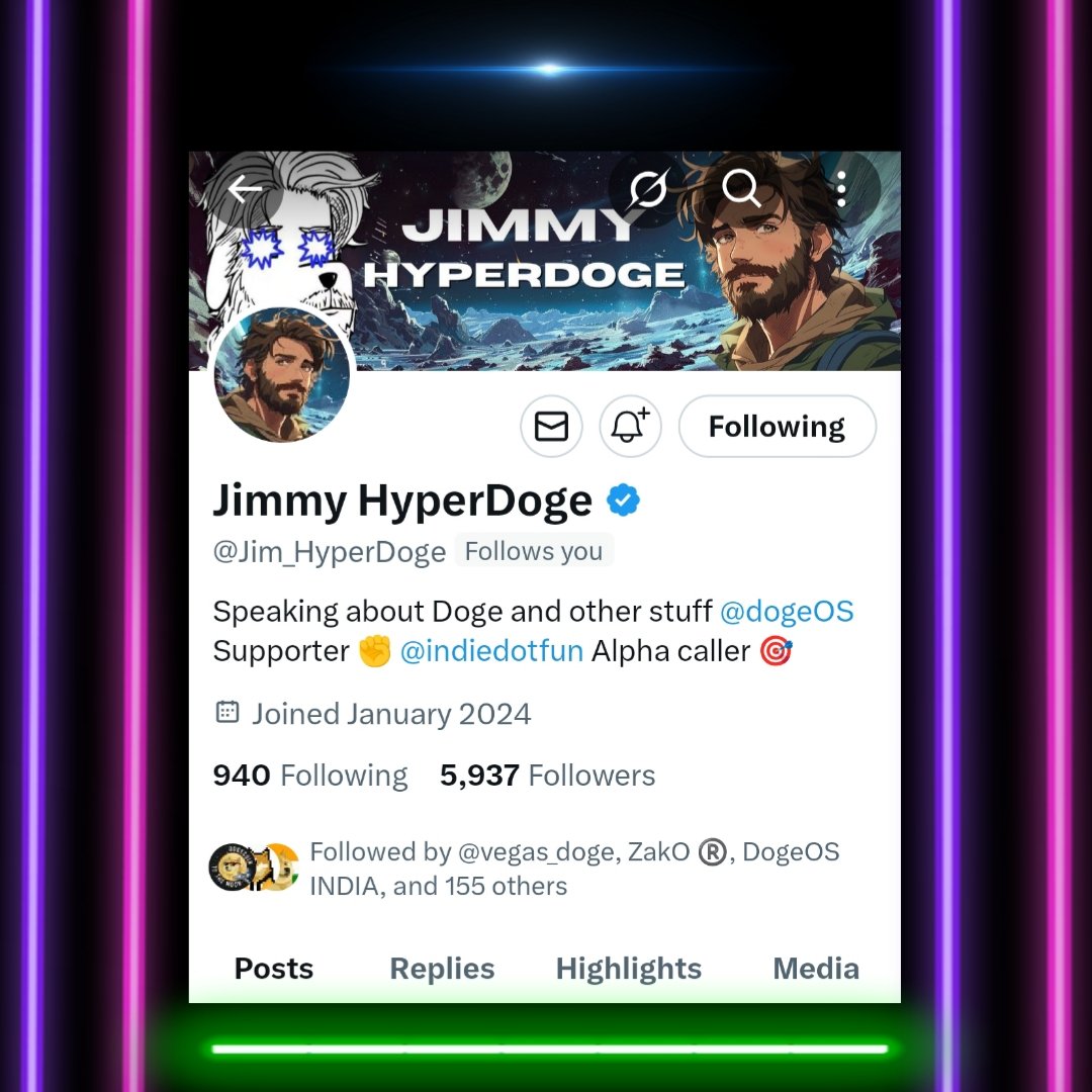 Jocorama's tweet image. I proudly honor @Jim_HyperDoge as the No.1 Doge Ecosystem Content Creator 🏆

He’s just 60 followers away from 6,000 — let’s get him there! 🚀
His dedication to $Doge, DogeOS, and the entire Dogecoin community is truly unmatched. 🔥📚💛
Follow now!✅

#Dogecoin #DogeOS @DogeOS…