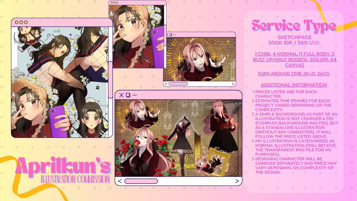 aprilkun13's tweet photo. Hello! I'm April and I do Anime style illustration cmsn. Here is a 🧵 of my cmsn sheet
#commissionsopen https://t.co/cxeGyQkNHS