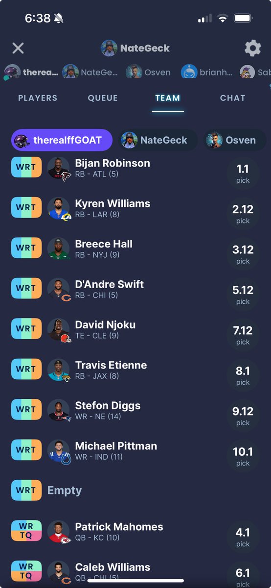 Guess you could say I’m leaning RB this year #SFB15
