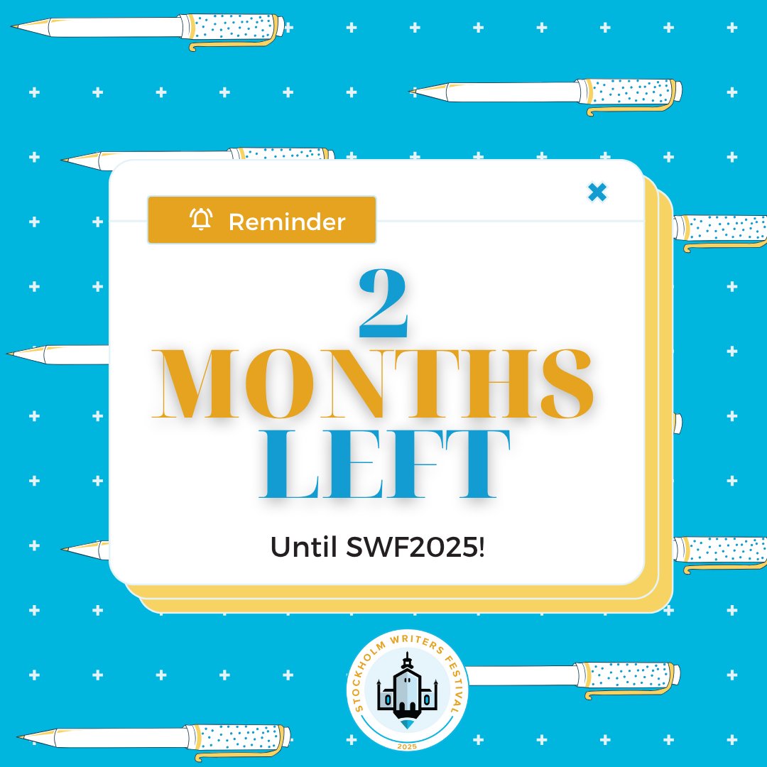 We can't wait to meet you at the friendliest gathering of writers on the planet: The Stockholm Writers Festival!

Visit: stockholmwritersfestival.com