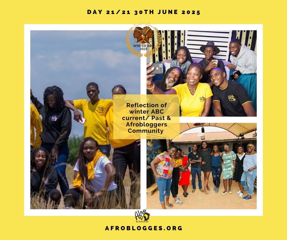 AfroBloggers's tweet photo. Day 21/21 #WinterABC25
Every story has a closing chapter.
Today we reflect on the Winter African Blogging Challenge
What has #WinterABC meant to you today and in the past ? What does Afrobloggers mean to you on a personal level?
📝🌍 #AfrobloggersFamily https://t.co/ef9l16Hcie