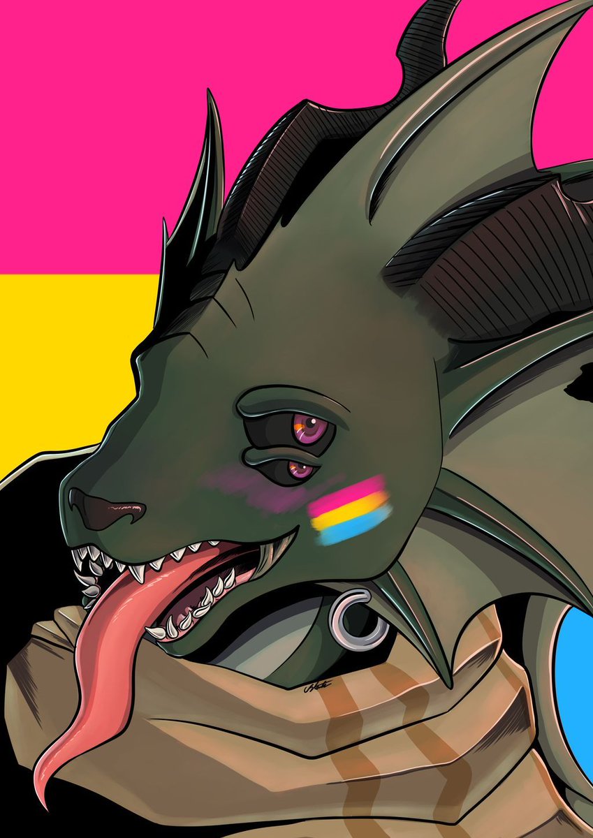 Pride month is almost over! But here's a commission I did for the lovely @koboldmusings.bsky.social Thank you so much for trusting me with your boy!

#Furry #furryart #furryartist #artist #art #digitalart