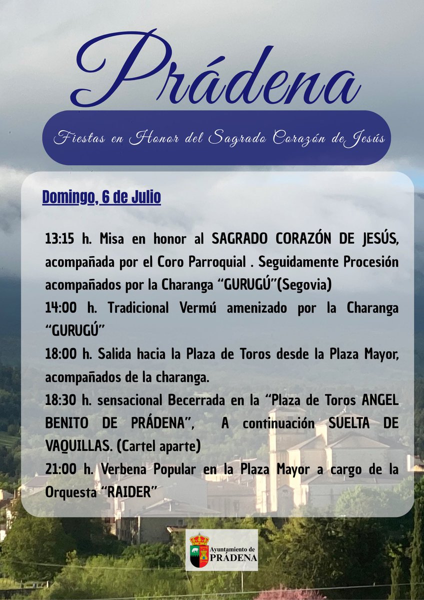 Fiestas en Honor al Sagrado Corazón de Jesús del 4 al 6 de julio.