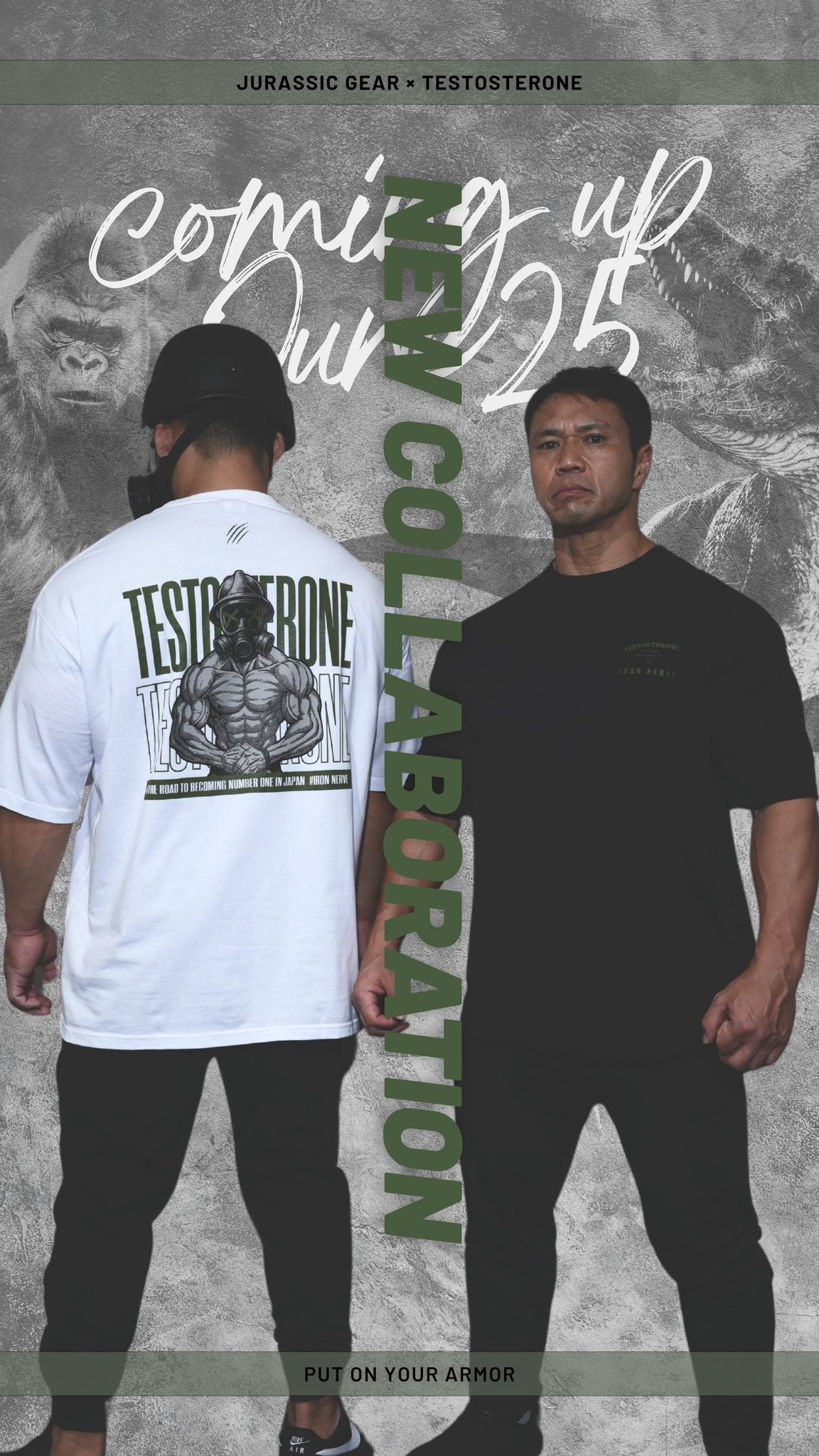 iron nerve testosterone tシャツ 扇谷 ジュラシック木澤｜数量限定
