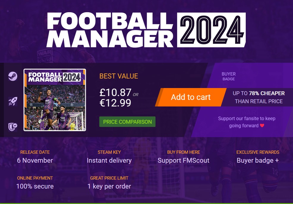 fmscout's tweet image. 🚨 FM24 is on FLASH SALE until July 3rd! If you don't own the game, this is an excellent chance to get it now!
🔗 fmed.cc/buy-fm24