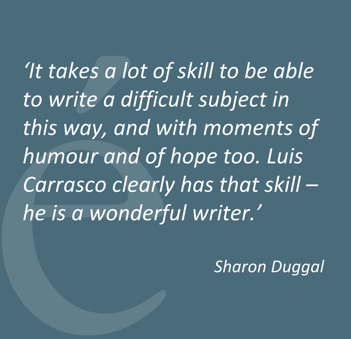 Ghosts of Spring by Luis Carrasco

‘carefully observed and deeply moving’

From your local bookshop, as ePub or direct from us: epoquepress.com/online-store/G…

#epoquepresstitles #epoquepressauthors #books #bookrecommendations #booklovers #reading