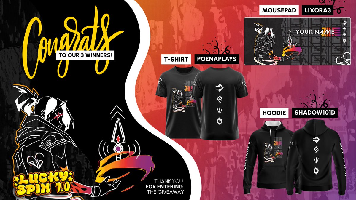 Congratulations to our 3 Winners:
Lixora3, Shadow101D &amp; Poenaplays!! 🎉🥳

Thanks to everyone for joining the giveaway!!

The following artwork will be available for purchase soon on my merch store!! 

&amp; watch out for the upcoming marvel rivals giveaway merch!! 💛🧡
