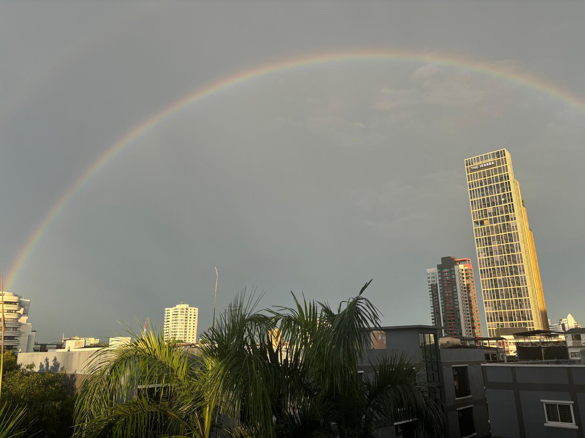 A lovely rainbow in Bangkok to mark the end of #PrideMonth.