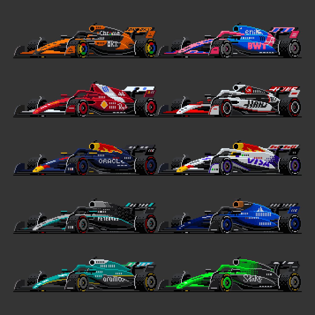 Pixel Art | F1 2025 liveries

#F1TheMovie #F1 #f1 #RedBull #Ferrari