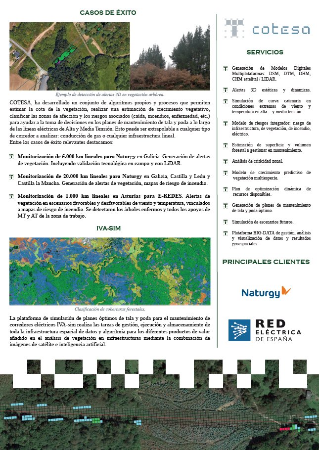 🌳 En el #DíaMundialDelÁrbol recordamos su valor ecológico y social.
En COTESA aplicamos teledetección, SIG y drones para una gestión eficiente y sostenible del arbolado 🌿 (tala y poda).
🔗 cotesa.com.es
#Sostenibilidad #TalaYPoda #Geotecnología