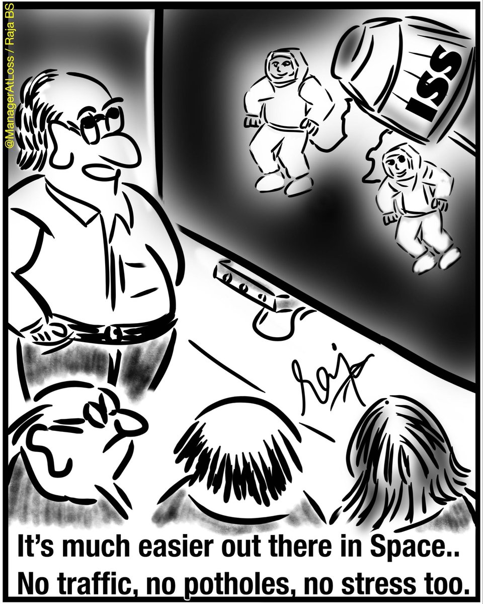 ManagerAtLOSS's tweet image. 🙏🙏🙏A week end #cartoon on the - Space Mission by #Astronaut  #ShubhanshuShukla first Indian in #ISS - international space station. It’s a proud moment for #Indians and a big milestone for ISRO.. #management #growth #manageratloss #cartoons