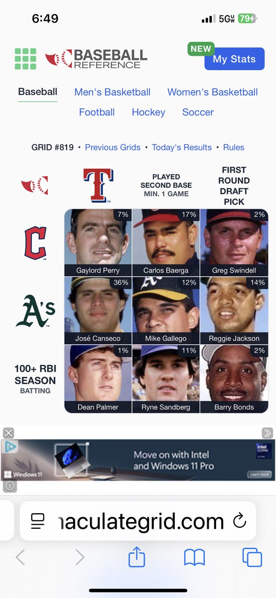 ⚾️ Immaculate Grid 819 9/9:
Rarity: 102
IMMACULATE!
🟩🟩🟩
🟩🟩🟩
🟩🟩🟩
Play at:
immaculategrid.com/play