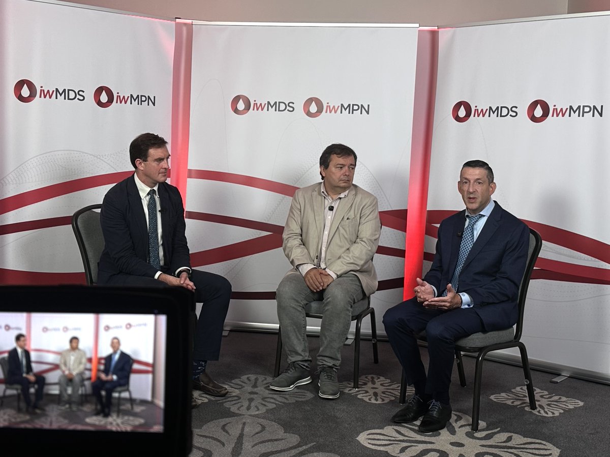 VJHemOnc (@vjhemonc) on Twitter photo Great discussion with <a href="/andrewbrunner/">Andrew Brunner</a> Lionel Ades & <a href="/MikkaelSekeres/">Mikkael A. Sekeres MD, MS</a>, covering evolving strategies in the management of LR-MDS 🩸 🎥
Coming soon to VJHemOnc.com 👀 💡
#iwMDS25 #iwMPN25 #MDS Great discussion with <a href="/andrewbrunner/">Andrew Brunner</a> Lionel Ades & <a href="/MikkaelSekeres/">Mikkael A. Sekeres MD, MS</a>, covering evolving strategies in the management of LR-MDS 🩸 🎥
Coming soon to VJHemOnc.com 👀 💡
#iwMDS25 #iwMPN25 #MDS