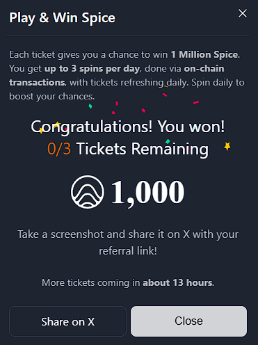 Maxon1202913356's tweet photo. I just won Spice in the @build_on_bob Fusion Lottery!

Join me in the Final Season and explore the Hybrid L2 ecosystem.

Here's my referral link https://t.co/2tGCU5RN6j https://t.co/PzwjSH6BHl