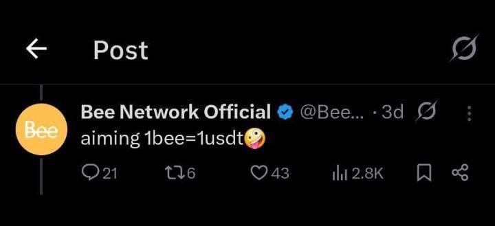 Jarola Crypto ποΈ (@jarolacrypto) on Twitter photo π₯ 1 $BEE = 1 USDT π
Just like $PI β Big Hype Incoming! π
πΈ Verified Your Bee Network Account βοΈπ―π«
π₯ How many $BEE tokens do you have β
β‘ Just imagine you received 100k $Bee from <a href="/Beenetworkintl/">Bee Network Official</a> it's mean 100k$ ππ«
β³ Donβt miss Bee Network π
π Join Bee Network; π₯ 1 $BEE = 1 USDT π
Just like $PI β Big Hype Incoming! π
πΈ Verified Your Bee Network Account βοΈπ―π«
π₯ How many $BEE tokens do you have β
β‘ Just imagine you received 100k $Bee from <a href="/Beenetworkintl/">Bee Network Official</a> it's mean 100k$ ππ«
β³ Donβt miss Bee Network π
π Join Bee Network;