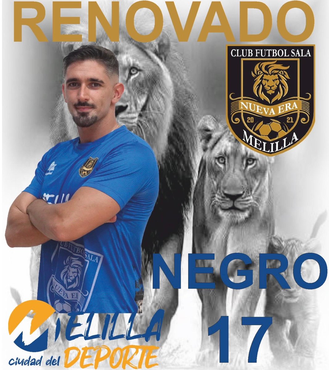 📢 RENOVACIÓN CONFIRMADA | ¡‘Negro’ sigue en casa! 🔵

Antonio 'Negro' renueva con Nueva Era Melilla. Liderazgo, garra y solidez para seguir siendo clave en el esquema de Álex Herrera.

🔒 ¡Un cierre con alma que se queda en casa! #MelillaEsFutsal