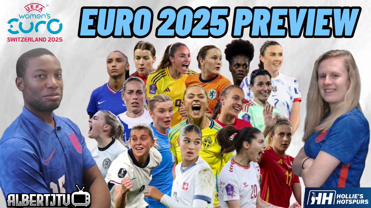AlbertJTV ๐ฌ๐ง๐ณ๐ฌ | Arsenal ๐ดโช (@aumoh57) on Twitter photo The Euro 2025 Preview Show Is Out NOW!! ๐๐
๐จ Collaboration Time ๐จ
๐Co-hosts:
<a href="/aumoh57/">AlbertJTV ๐ฌ๐ง๐ณ๐ฌ | Arsenal ๐ดโช</a> ( AlbertJTV )
<a href="/HollieAgombar/">Hols</a>
๐Guests:
<a href="/JackLaceySport/">Jack Lacey-Hatton</a>
<a href="/ray_cassim/">Ray Cassim</a>
<a href="/soccerdiva/">Sophie Nicolaou</a>
Demian Arriaga
SMASH The Likes: โ๏ธ
youtube.com/live/YONDyciu_โฆ
#EURO2025 ๐ #Lionesses ๐ด๓ ง๓ ข๓ ฅ๓ ฎ๓ ง๓ ฟ The Euro 2025 Preview Show Is Out NOW!! ๐๐
๐จ Collaboration Time ๐จ
๐Co-hosts:
<a href="/aumoh57/">AlbertJTV ๐ฌ๐ง๐ณ๐ฌ | Arsenal ๐ดโช</a> ( AlbertJTV )
<a href="/HollieAgombar/">Hols</a>
๐Guests:
<a href="/JackLaceySport/">Jack Lacey-Hatton</a>
<a href="/ray_cassim/">Ray Cassim</a>
<a href="/soccerdiva/">Sophie Nicolaou</a>
Demian Arriaga
SMASH The Likes: โ๏ธ
youtube.com/live/YONDyciu_โฆ
#EURO2025 ๐ #Lionesses ๐ด๓ ง๓ ข๓ ฅ๓ ฎ๓ ง๓ ฟ
