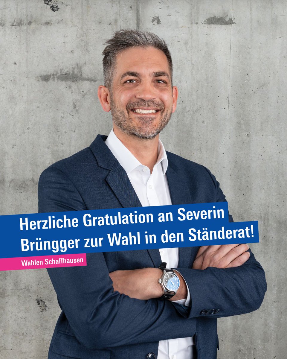 FDP_Liberalen's tweet image. Wir gratulieren Severin Brüngger herzlich zur sensationellen Wahl in den Ständerat des Kantons Schaffhausen! 💐