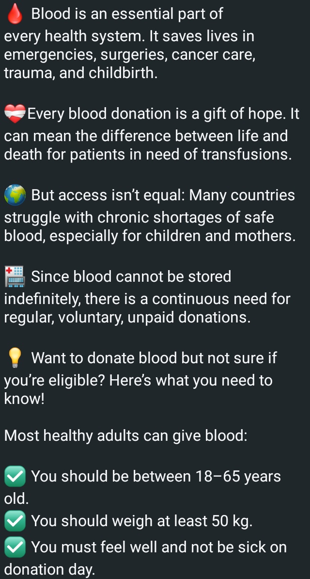 PrimoSsenyondo's tweet photo. Donate Blood, Save Lives https://t.co/R1v12KC9Jp