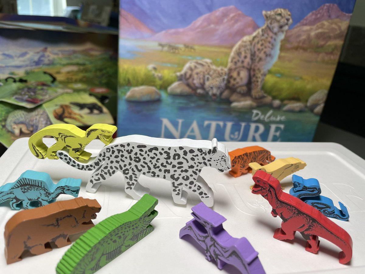 My Predator Meeples don’t get along with the Snow Leopard.