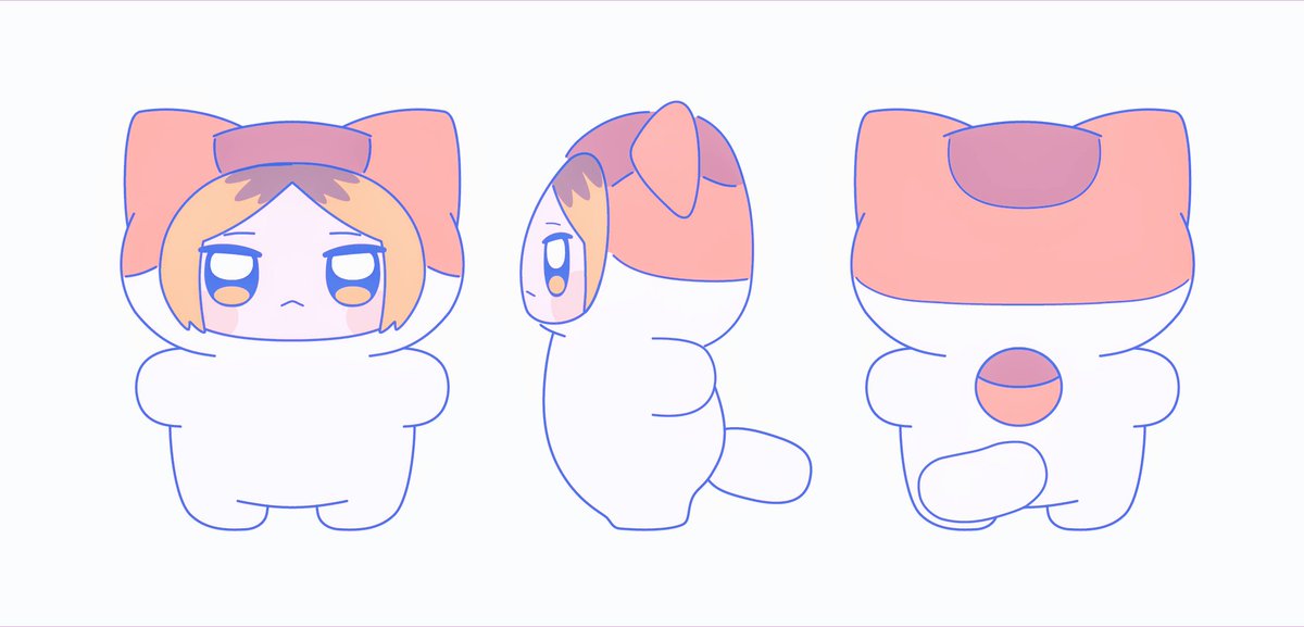 ﾁﾐｹﾝﾏさん3面図🐈️
