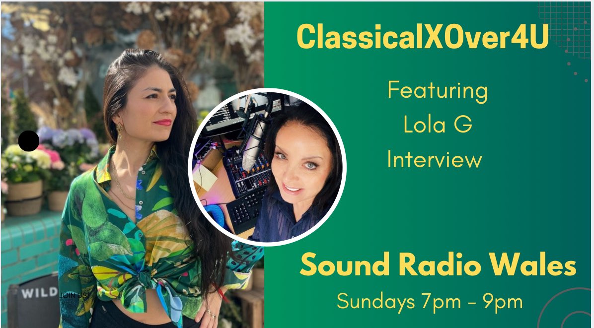 Jannie Rawlinson Broadcaster Podcaster & Presenter (@janniebroadcast) on Twitter photo Tonight in <a href="/SoundRadio1031/">Sound Radio 103.1</a> we revisit an interview with <a href="/LolaGanzarolli/">Lola G.</a> ahead of her new music release which I will bring to you next week, also #CrossoverDiscovery with <a href="/crossmusmag/">Crossover Music Magazine</a> Tonight in <a href="/SoundRadio1031/">Sound Radio 103.1</a> we revisit an interview with <a href="/LolaGanzarolli/">Lola G.</a> ahead of her new music release which I will bring to you next week, also #CrossoverDiscovery with <a href="/crossmusmag/">Crossover Music Magazine</a>