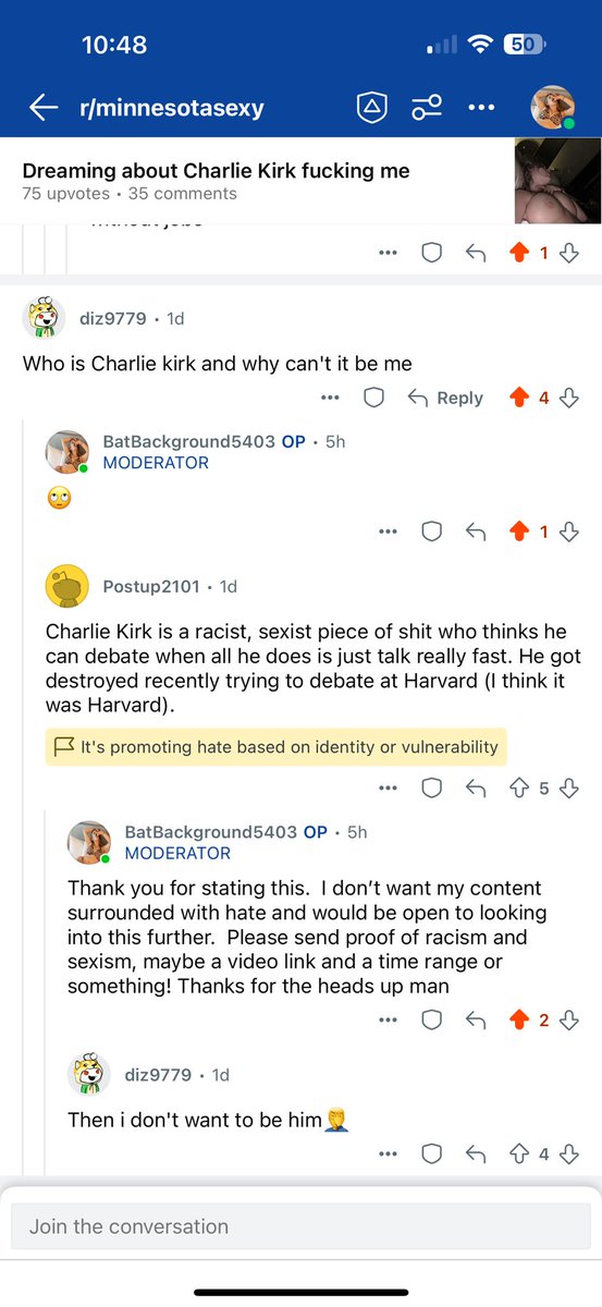 Reddit people are crazy where are my conservative onlyfans supporters 🤣